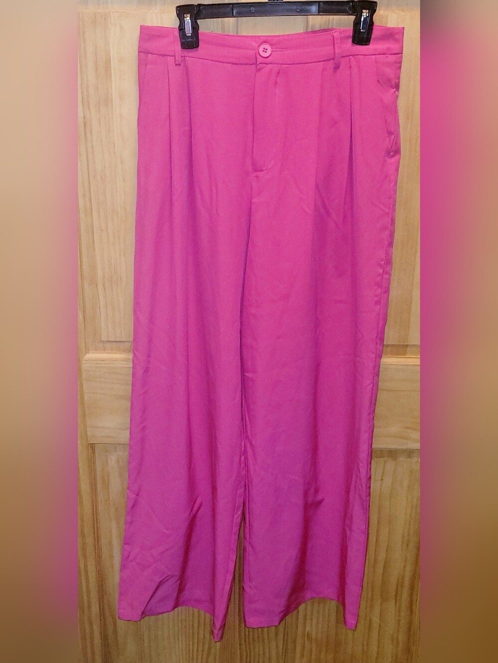 Pink Wide Leg Dress Pants. Size Large